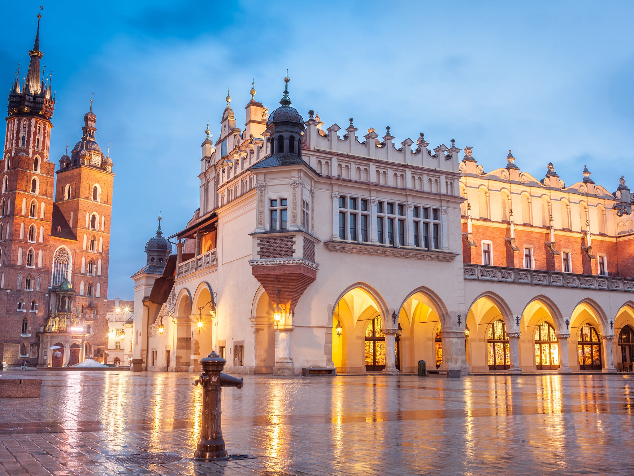 The Cloth Hall in the Polish city’s Old Town
