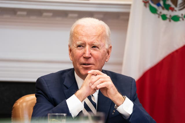 Joe Biden pictured in the Roosevelt Room of the White House on 1 March