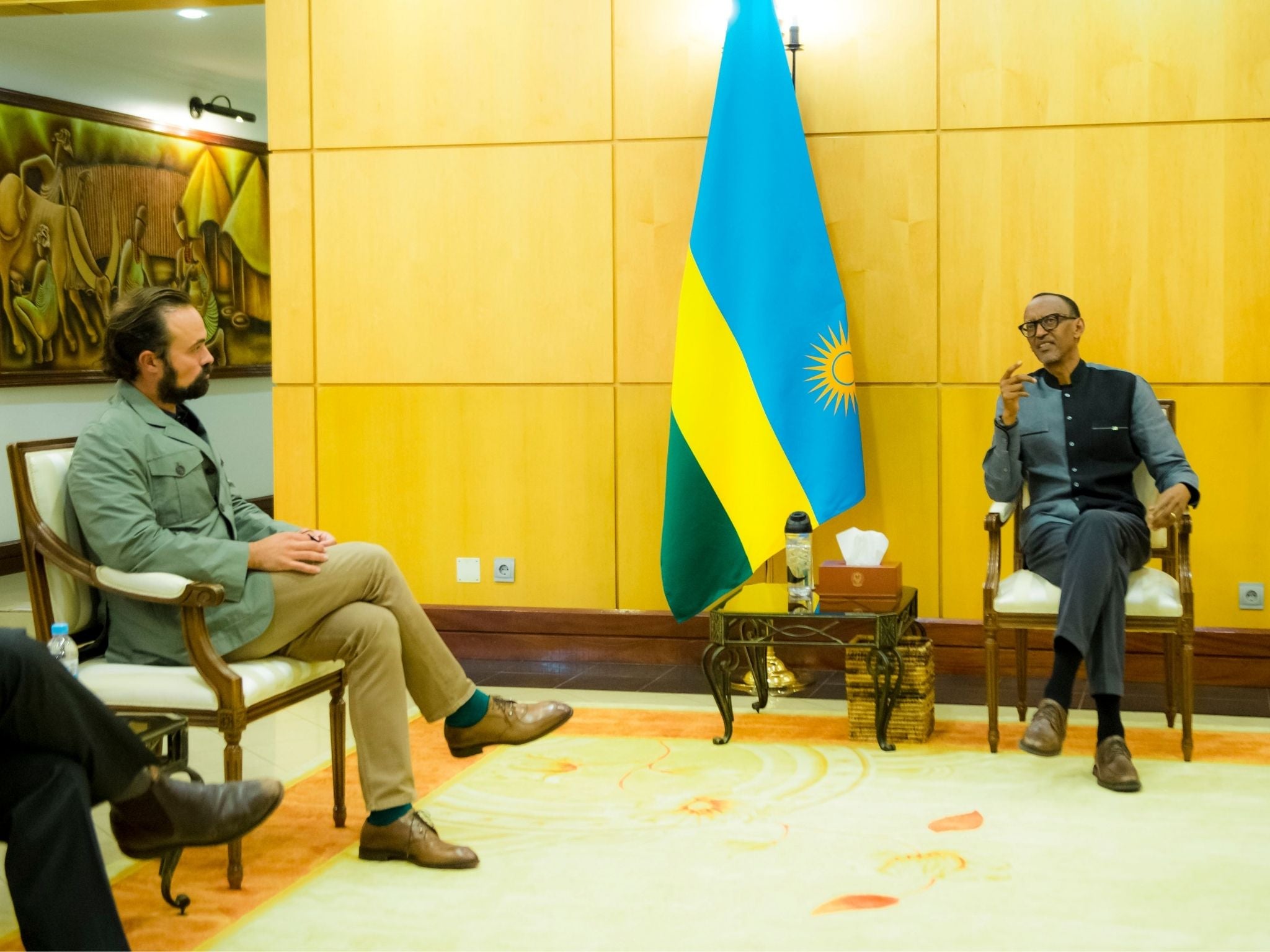 Lord Lebedev, The Independent’s major shareholder, with Rwandan president Paul Kagame