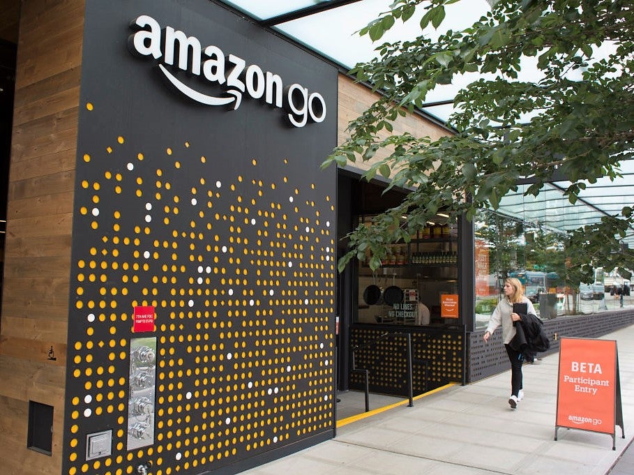 An Amazon Go grocery store at the Amazon corporate headquarters on 16 June, 2017 in Seattle, Washington