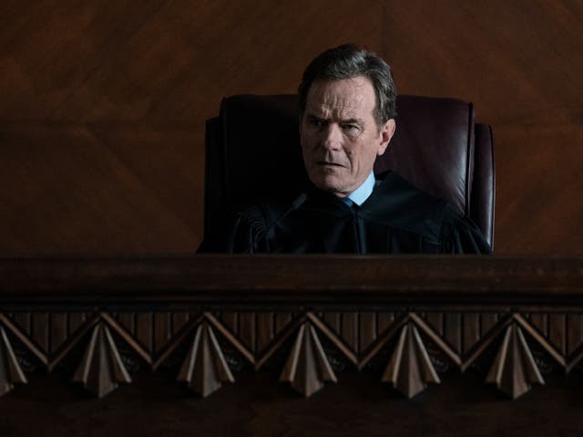 <p>See you in court: Cranston as  Michael Desiato in the Sky Atlantic series</p>