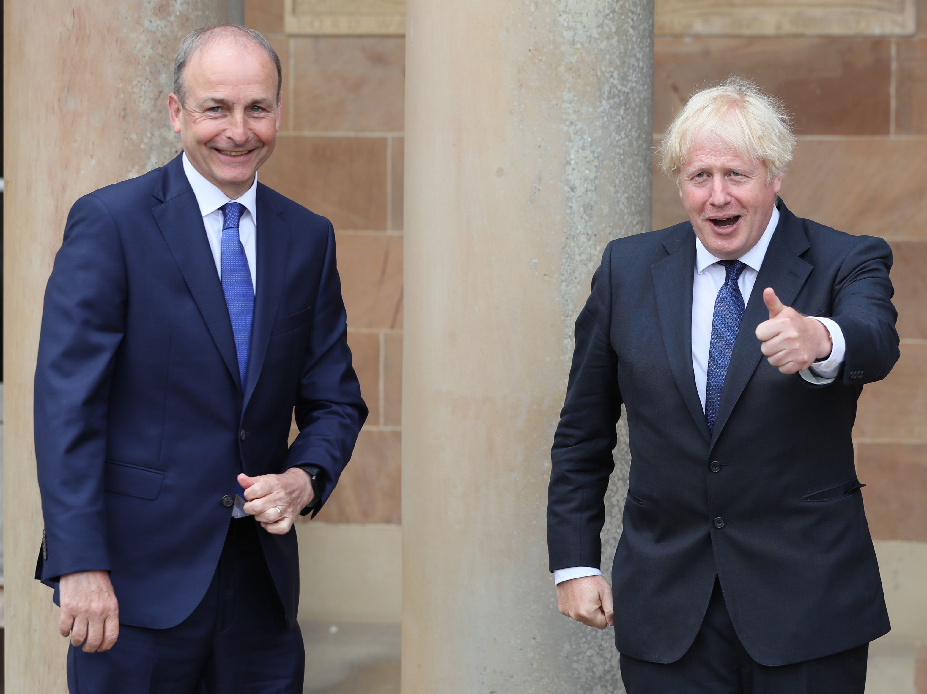 Micheal Martin and Boris Johnson