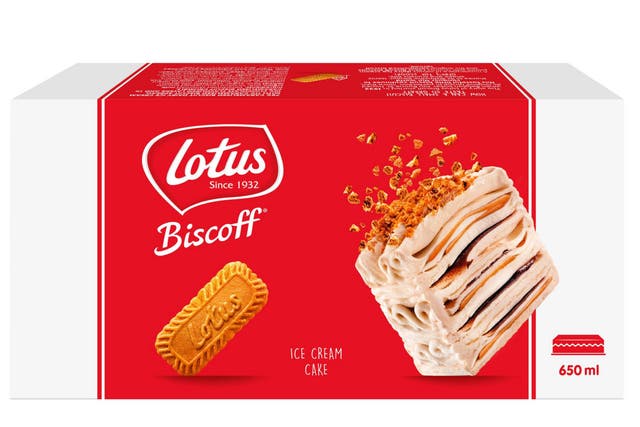 <p>Iceland’s Lotus Biscoff ice cream cake</p>