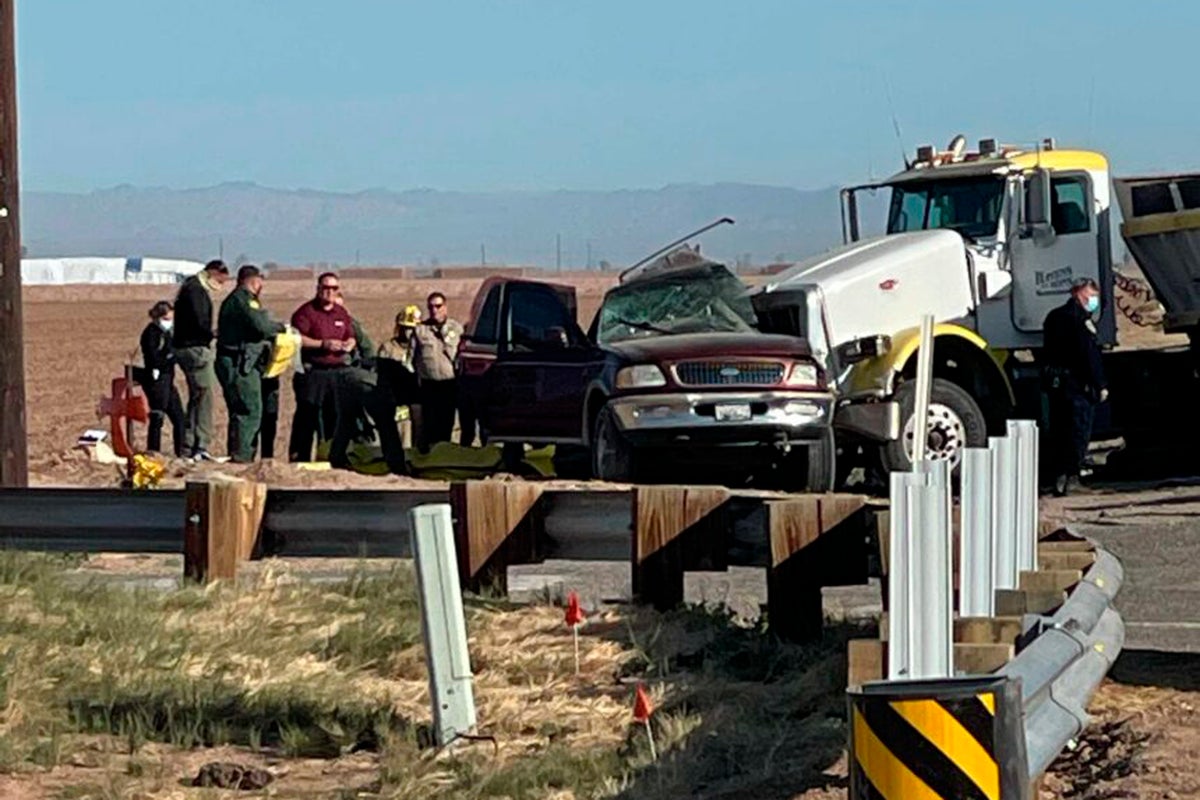 At least 13 killed after SUV crashes into gravel truck in California ...