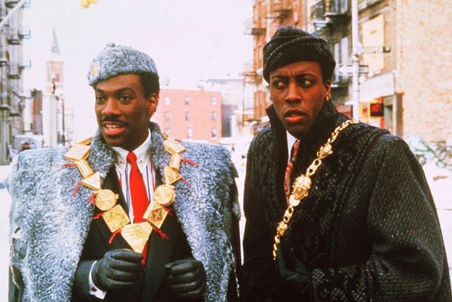 Murphy and Hall in Coming to America, released in 1988