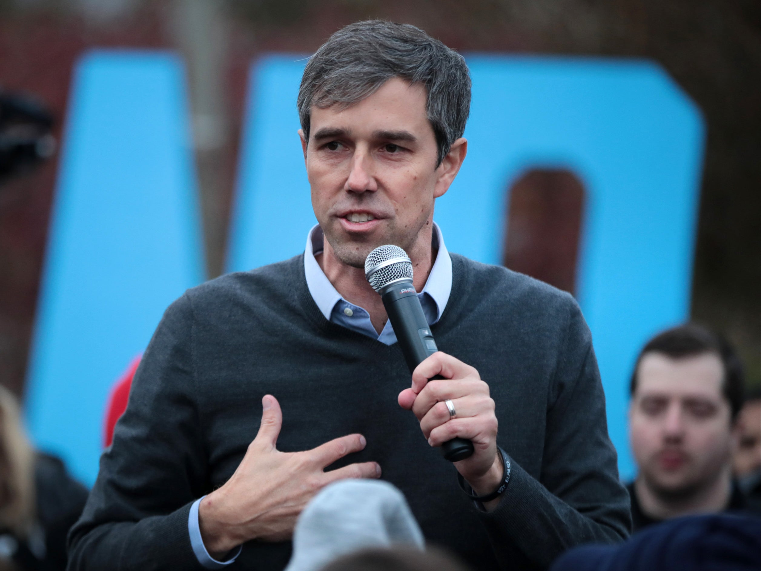 Former Rep. Beto O’Rourke (D-TX) addresses his supporters after announcing he was dropping out of the presidential race before the start of the Liberty and Justice Celebration being held at the Wells Fargo Arena on 01 November 2019 in Des Moines, Iowa