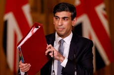 Bill for coronavirus support tops £400bn as Rishi Sunak says UK will be paying for decades to come