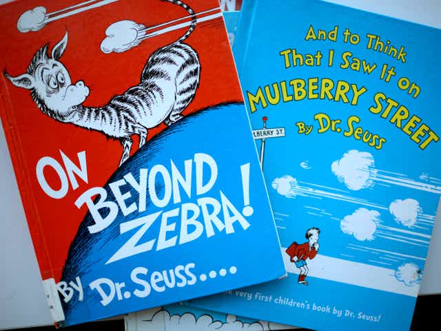 Two of the six Dr Seuss books that have been pulled from publication