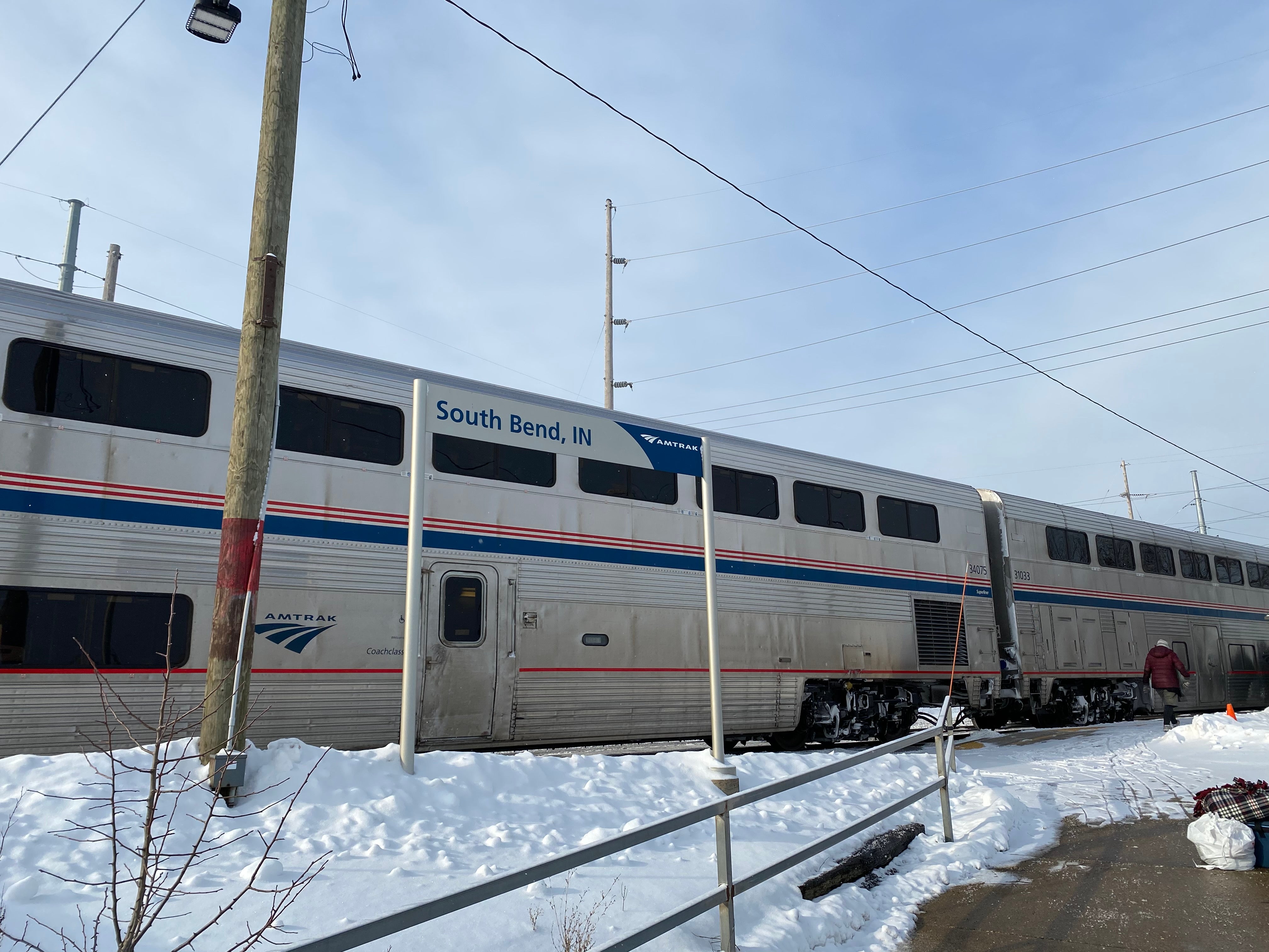South Bend, Indiana – after 22 hours on a train