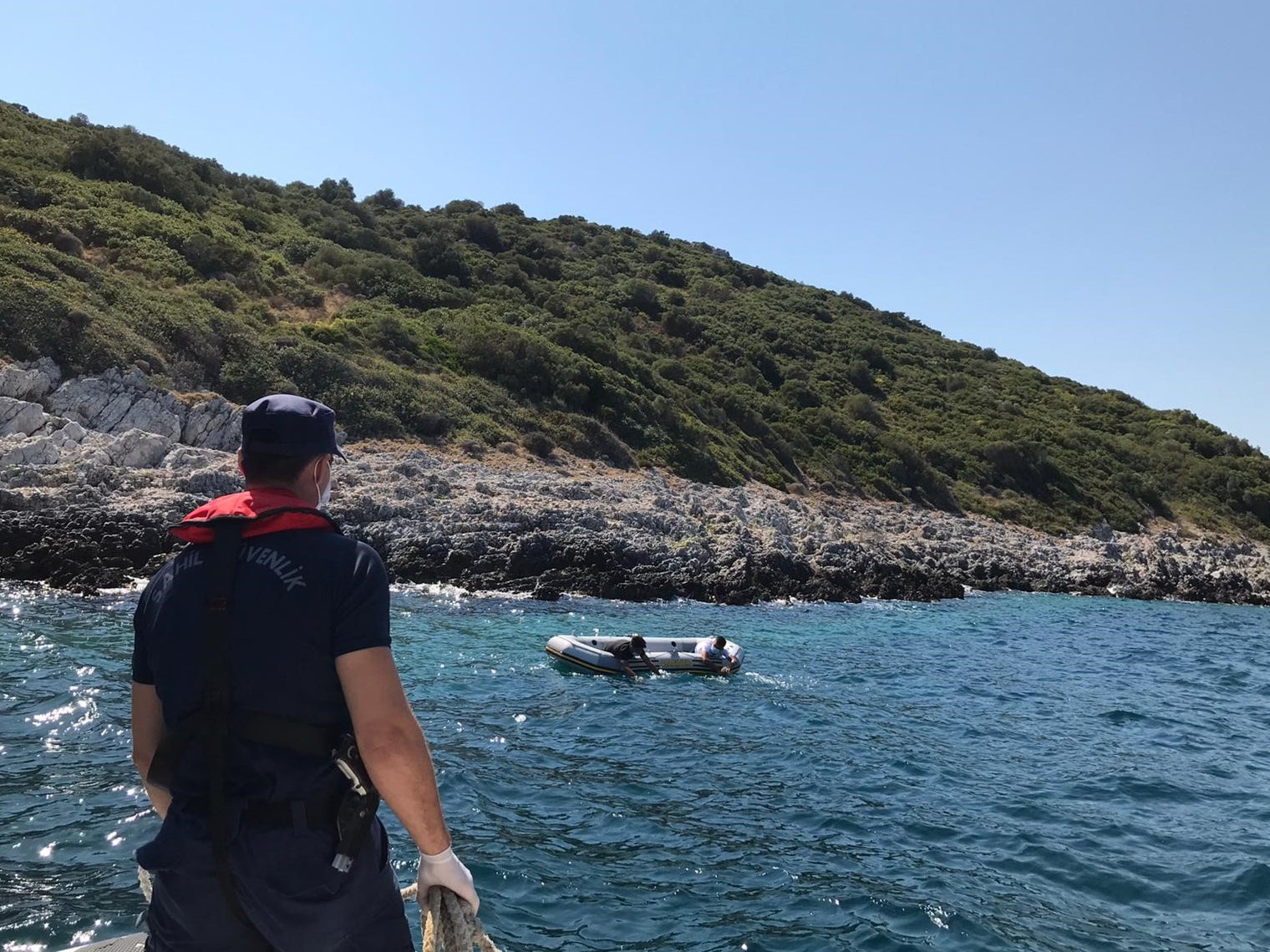 <p>Two boys, aged 16 and 15, are found adrift in the sea off the coast of Turkey after allegedly being returned to the water by Greek officials</p>