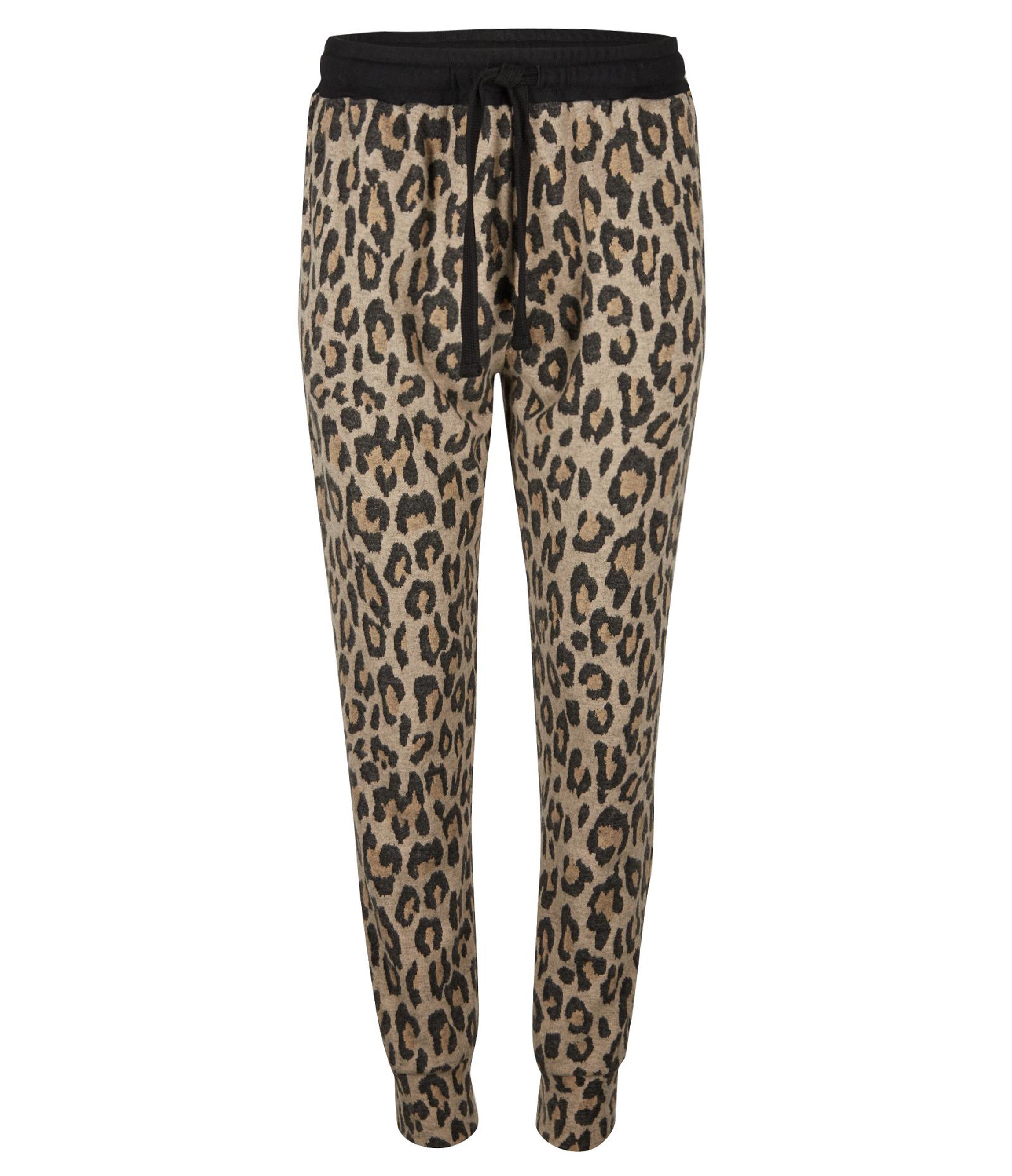 Oliver Bonas Animal Spot Jacquard Brown Joggers