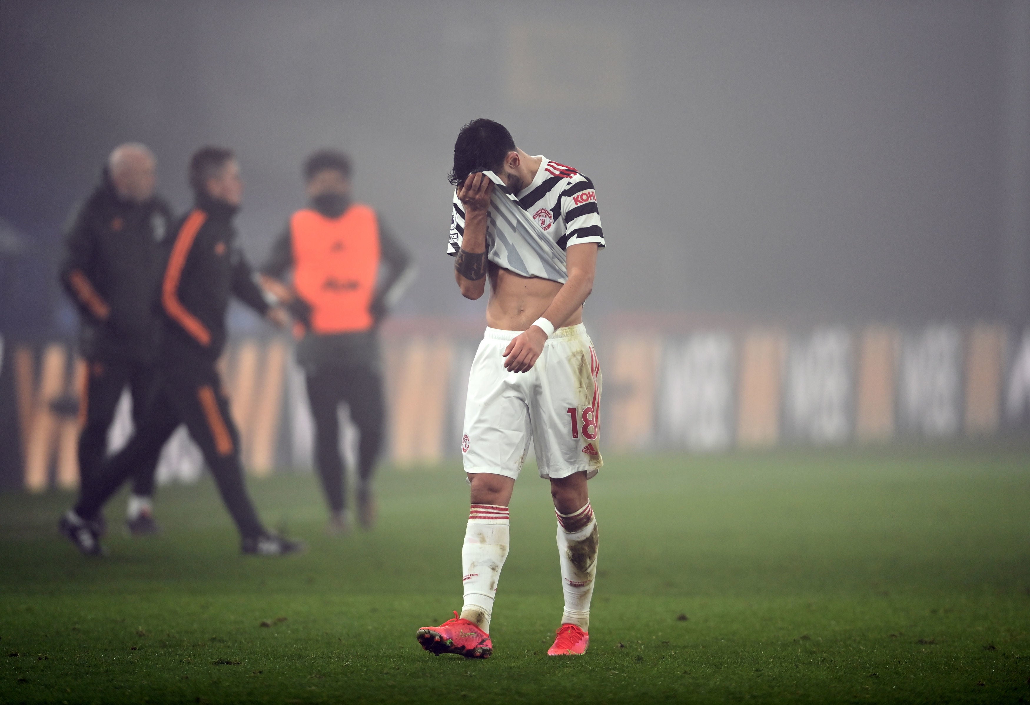 Manchester United’s Bruno Fernandes after the draw at Selhurst Park