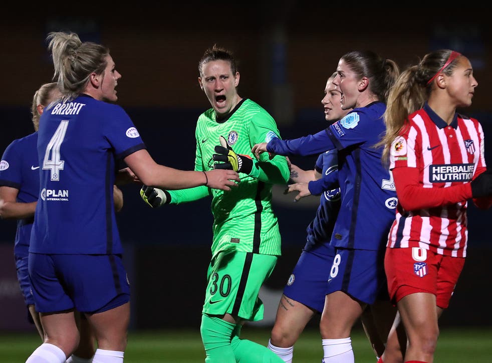 Ann-Katrin Berger saves two penalties as Chelsea take command against  Atletico in Women's Champions League | The Independent