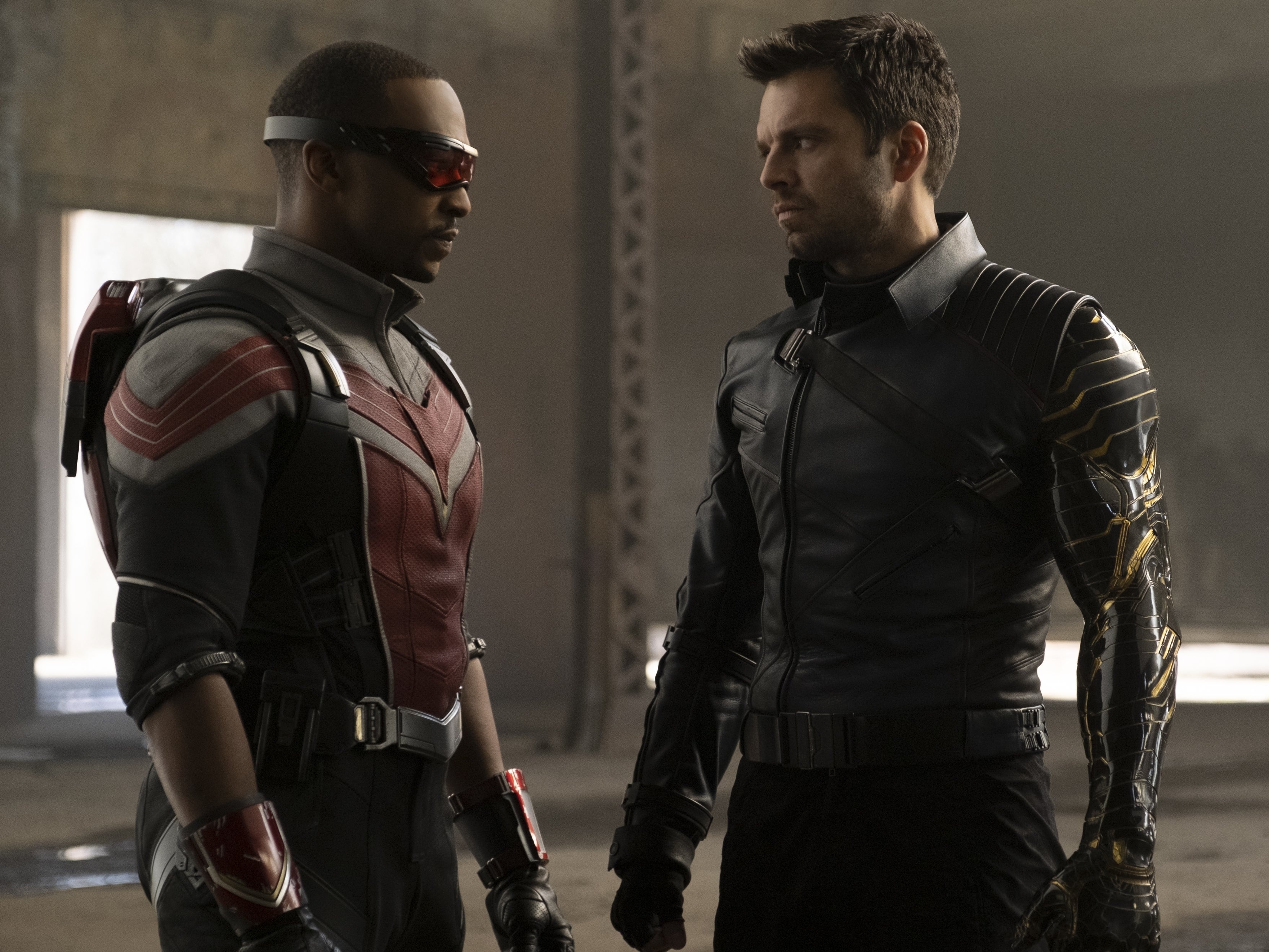 Mackie and Stan in The Falcon and the Winter Soldier