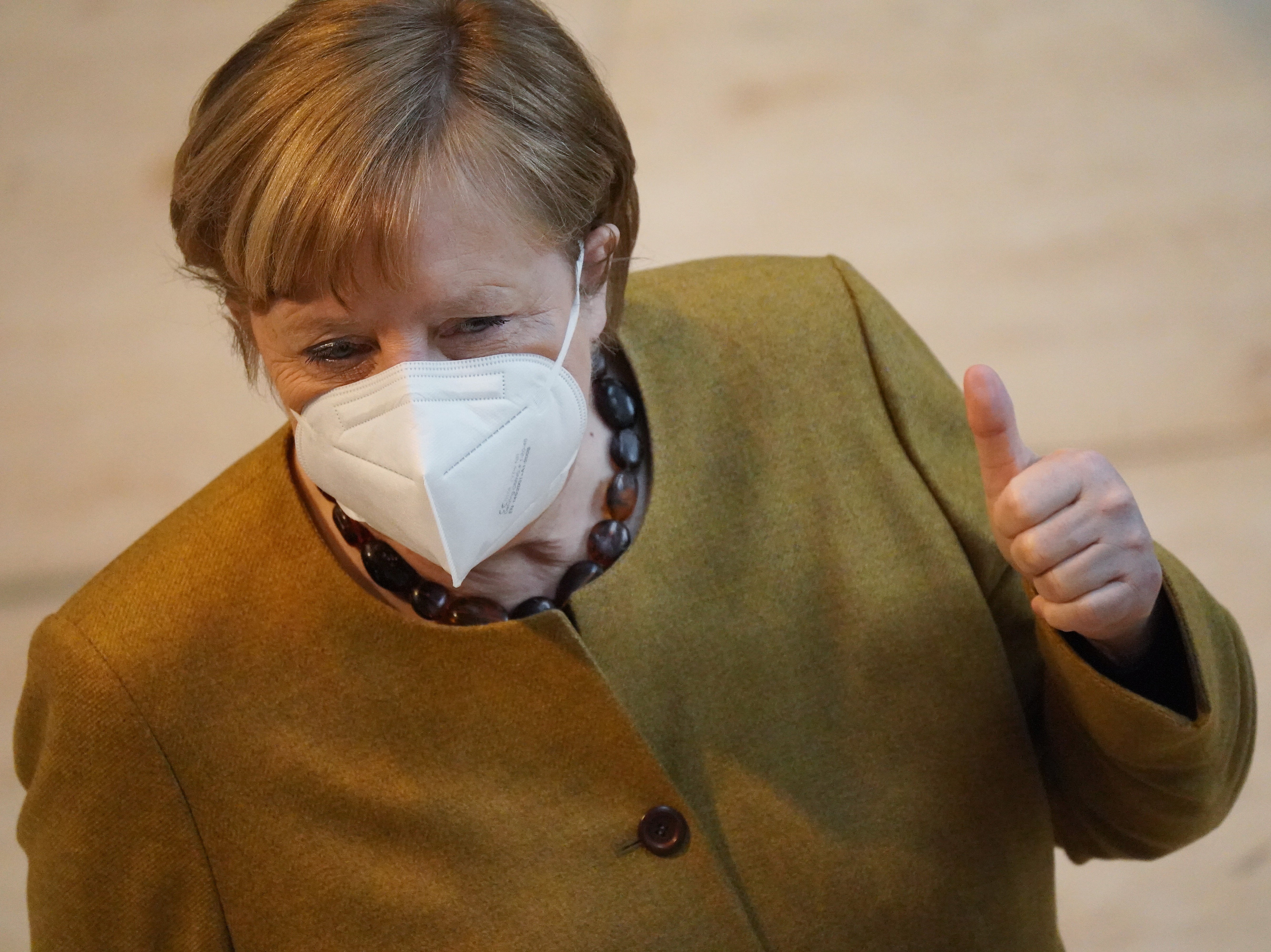 Angela Merkel, whose government had previously said it lacked evidence the jab would be effective