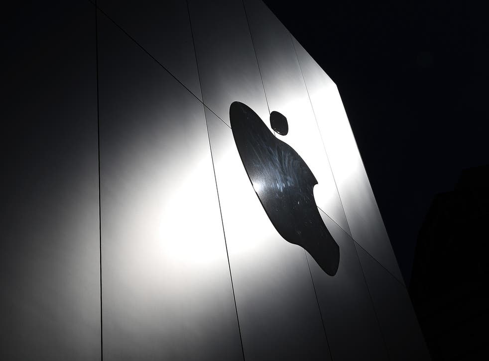 The Apple logo is displayed on the exterior of an Apple Store on April 23, 2013 in San Francisco, California
