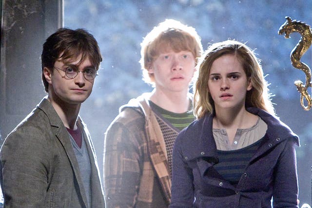 Daniel Radcliffe, Rupert Grint and Emma Watson in Harry Potter and the Deathly Hallows Part 1