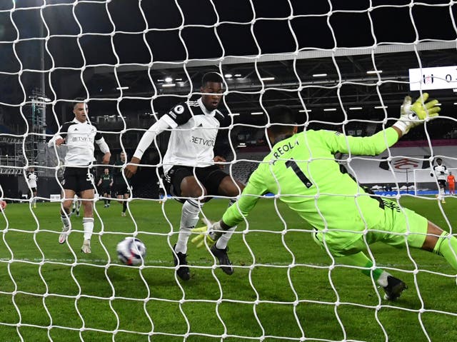 <p>Fulham’s Tosin Adarabioyo turns the ball into his own net</p>