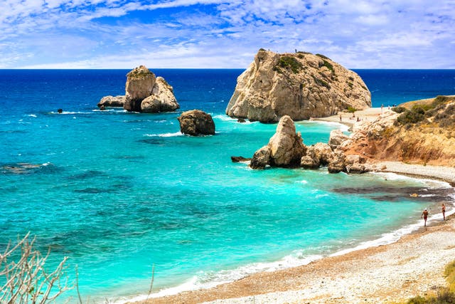 Petra tou Romiou beach,Cyprus island.