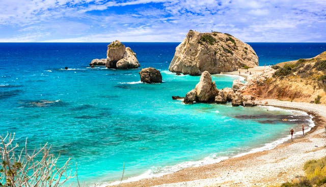 Petra tou Romiou beach,Cyprus island.