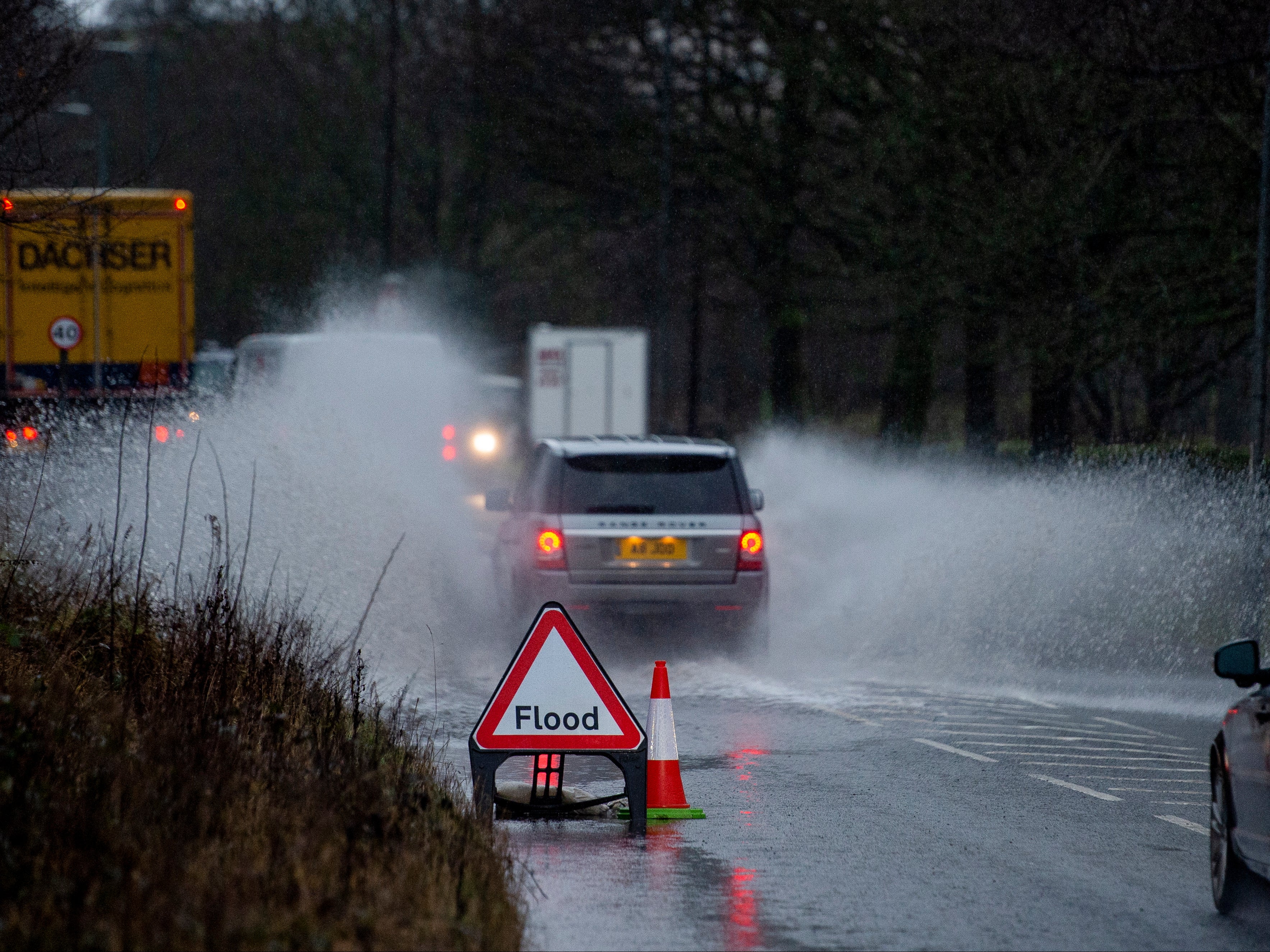 <p>Some 22 flood alerts are in place across the country, particularly in the North East, South East and South West as well as a flood warning for the River Burn in Norfolk</p>