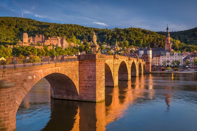 <p>Heidelberg at sunset</p>