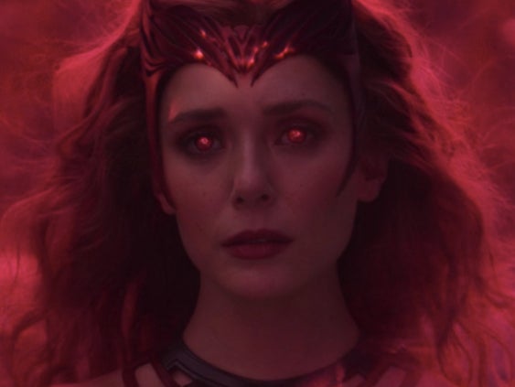 Wanda transforms into the Scarlet Witch in the ‘WandaVision’ finale