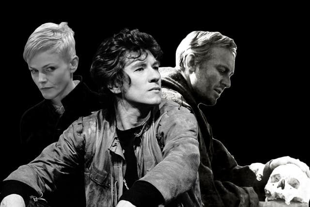 <p>Maxine Peake, Ian McKellen and Innokenty Smoktunovsky in various incarnations of Hamlet</p>