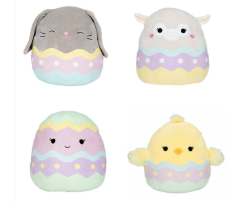 Squishmallow Kellytoy Set of 4 Springtime Easter Egg Collection