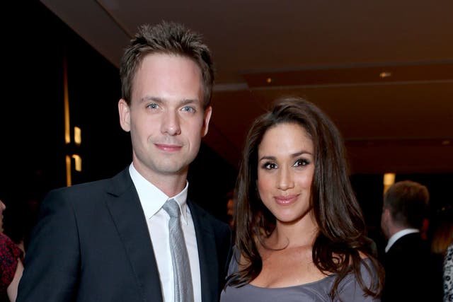 Patrick J Adams and Meghan Markle at a fundraiser during the Toronto International Film Festival on 11 September 2012
