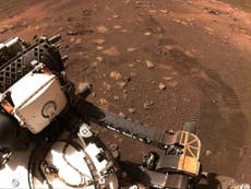 Nasa’s Mars rover Perseverance makes first trip since touching down