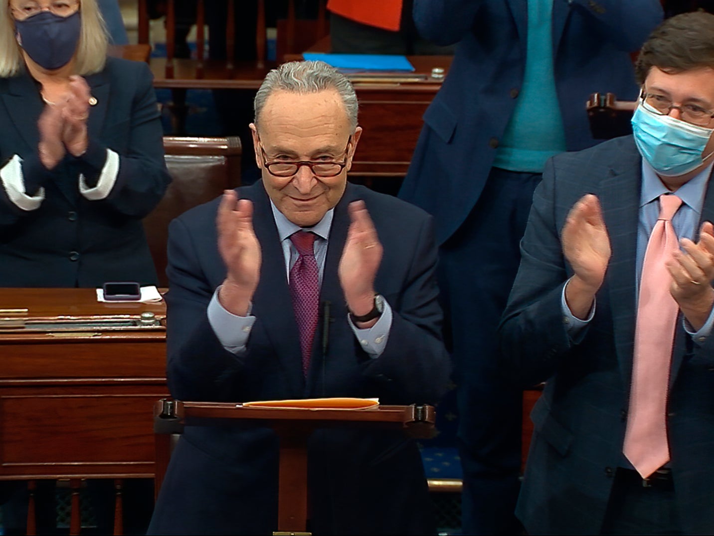 Applause Breaks Out As Senate Passes Biden’s $1.9 Trillion Covid Relief ...