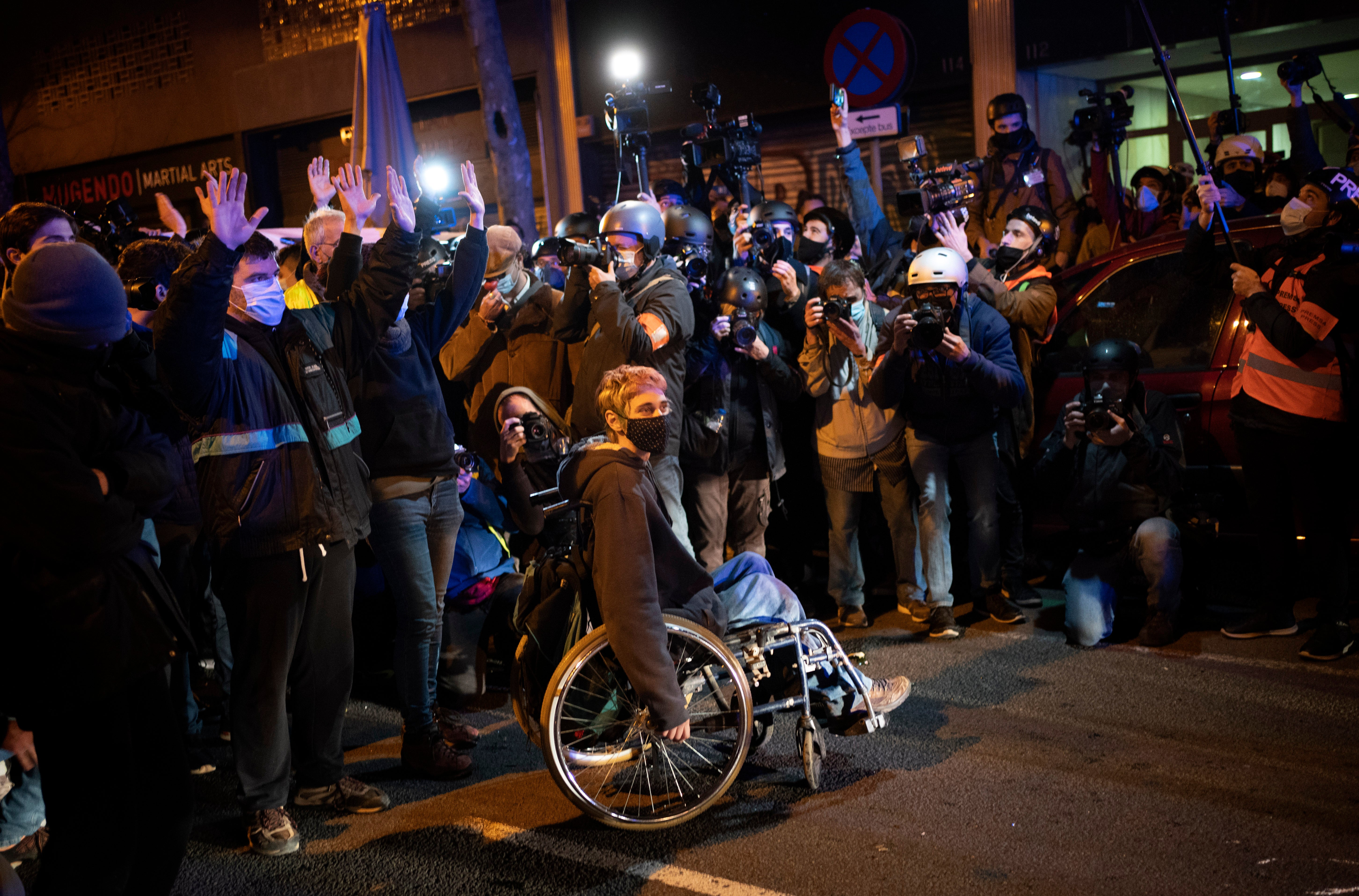 Spain Rapper Protests