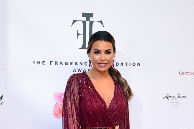 Jess Wright arriving for the Fragrance Foundation Awards