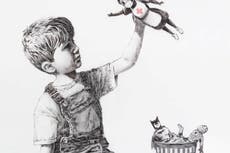 Banksy’s superhero nurse sells for record £16.7m for NHS charity