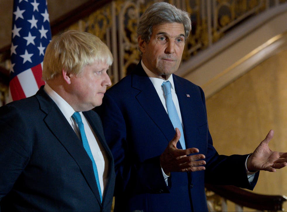 Boris Johnson and John Kerry together in 2016