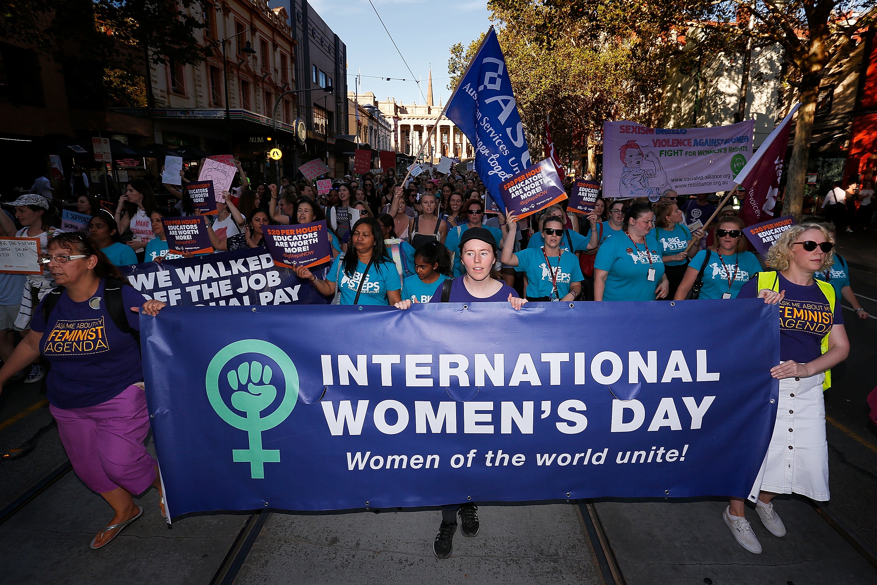 The debates are taking place on International Women’s Day and will be broadcast from nine countries