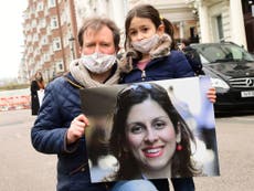 Nazanin Zaghari-Ratcliffe’s husband and daughter protest outside Iranian embassy as case reaches ‘endgame’