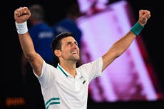 Novak Djokovic breaks Roger Federer’s record for most weeks spent as world No 1