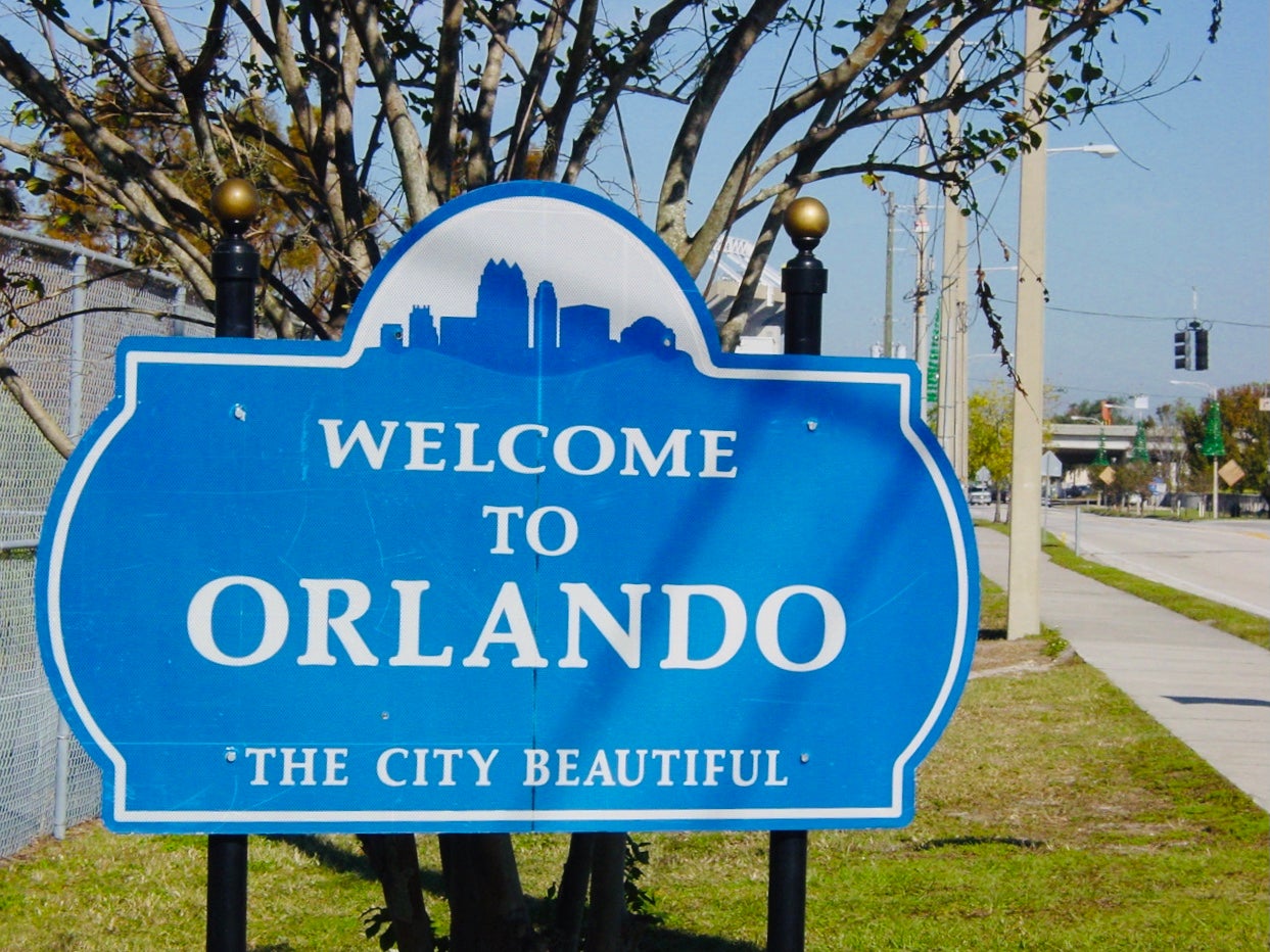 Welcome sign? A highway entering Orlando