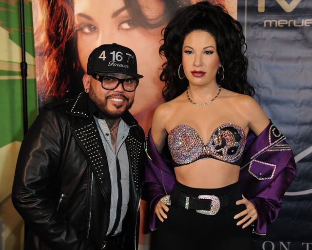 <p>El músico A.B. Quintanilla III es captado en Los Ángeles durante la develación de una estatua de cera en homenaje a su hermana, Selena, el 3 de noviembre de 2017. </p>