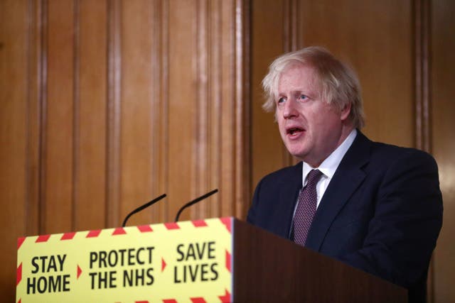 <p>El primer ministro Boris Johnson durante una conferencia de prensa en Downing Street, Londres, sobre el coronavirus (COVID-19).</p>