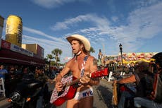 The Naked Cowboy arrested while performing at Bike Week