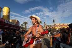 The Naked Cowboy arrested while performing at Bike Week