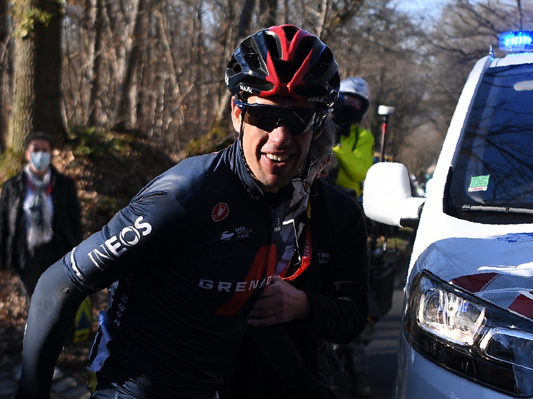 Richie Porte after his fall in stage one of Paris-Nice