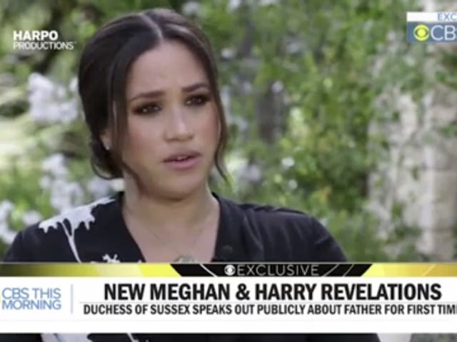 <p>Meghan Markle says she felt ‘betrayed’ by father talking to the press</p>