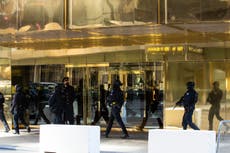 Protests erupt outside Trump Tower demanding ex-president’s arrest after he returns to NYC