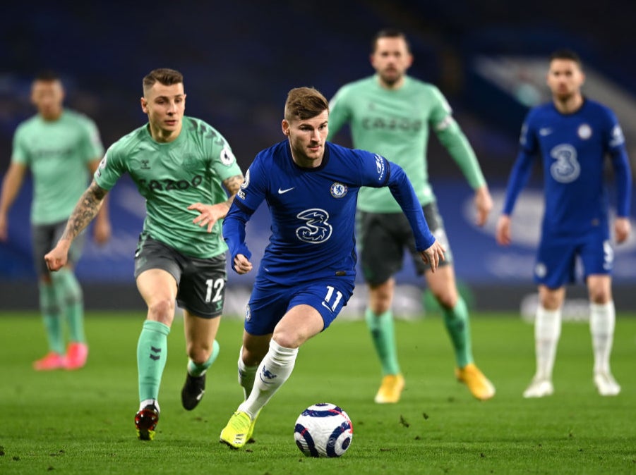 Timo Werner failed to get on the scoresheet again for Chelsea in their 2-0 win over Everton