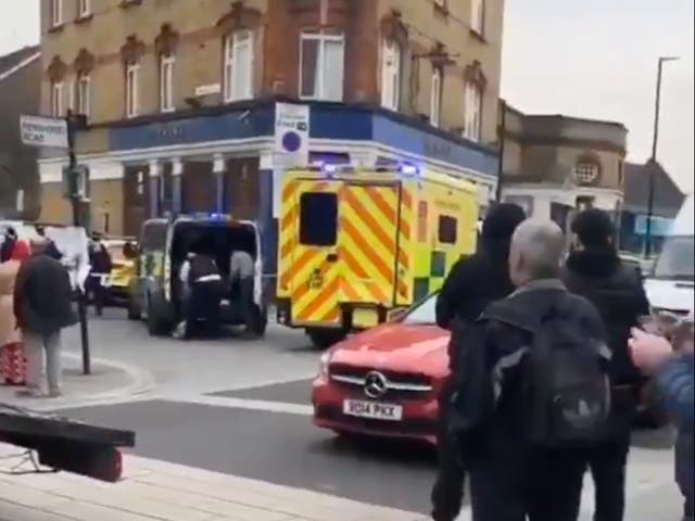 The incident took place near White Hart Lane station in Tottenham shortly before 2pm on Monday