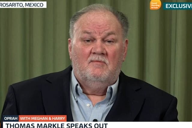 Thomas Markle, father of Meghan Markle, speaks to Good Morning Britain about his daughter’s interview with Oprah Winfrey